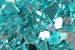Aqua Blue Fire Glass