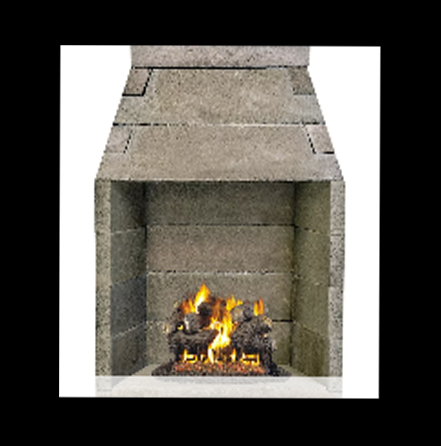 Our B-Vent fireplace from Legends Architectural Stone