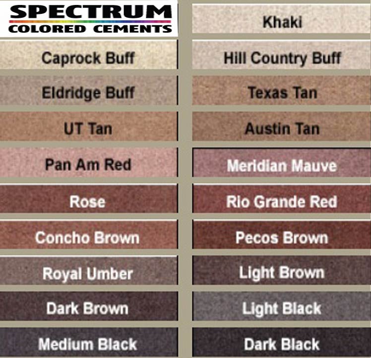 Cemstone Colored Concrete Chart