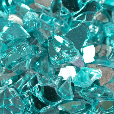 Aqua Blue Fire Glass