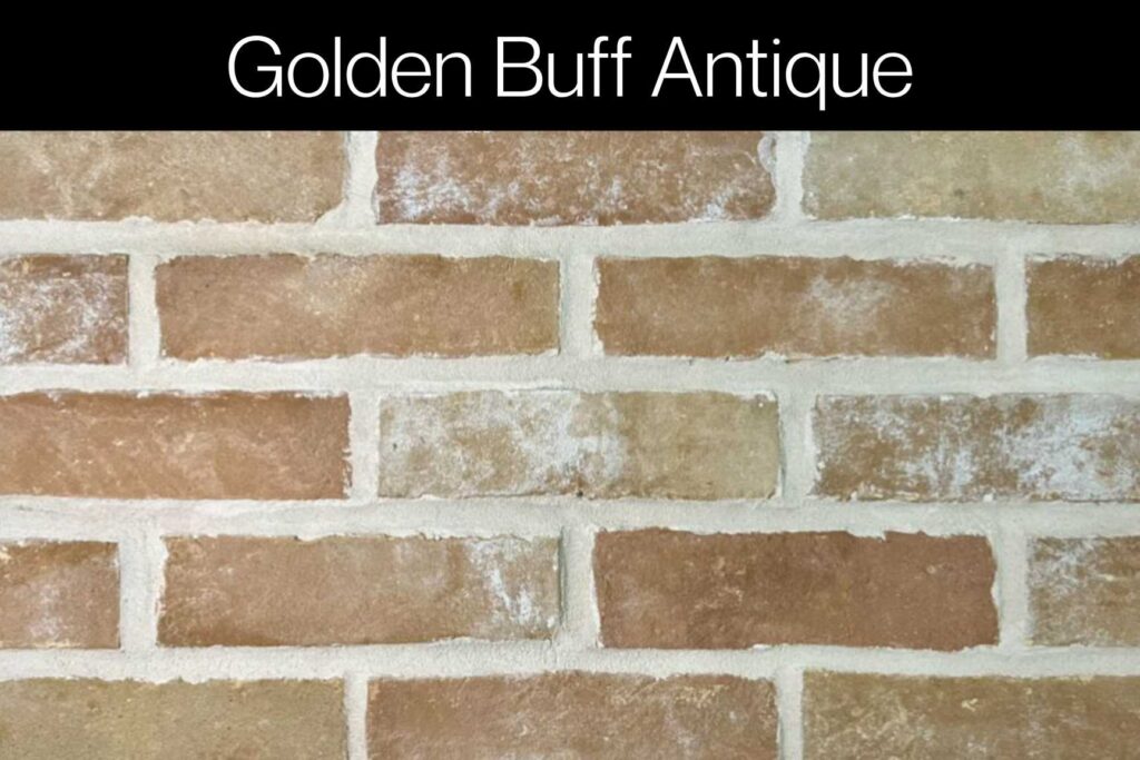 Amber and soft gold antique brick with a sun-warmed palette and subtle white antiquing for rustic elegance.