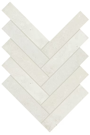 White Herringbone Tile