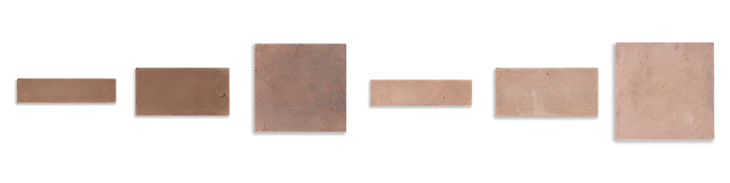 Terre colorate Brown and Beige listel, rectangle and square formats
